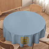 Custom Light Blue Yellow Round Table Cloth