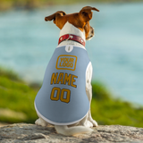 Custom Light Blue Yellow Pet Vest