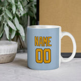 Custom Light Blue Yellow Mug