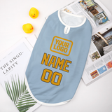 Custom Light Blue Yellow Pet Vest