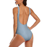 Custom Light Blue Yellow Swimsuit