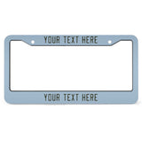 Custom Light Blue Olive License Plate Frame
