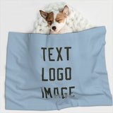 Custom Light Blue Olive Pet Blanket