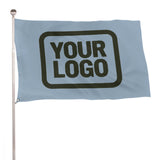Custom Light Blue Olive Flag