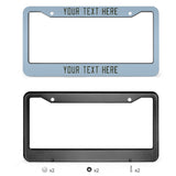 Custom Light Blue Olive License Plate Frame