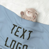 Custom Light Blue Olive Pet Blanket