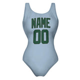 Custom Light Blue Green Swimsuit