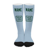 Custom Light Blue Green Knee-High Sock