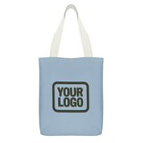 Custom Light Blue Green Canvas Tote Bag