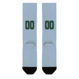 Custom Light Blue Green Knee-High Sock