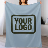 Custom Light Blue Olive Blanket