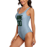 Custom Light Blue Green Swimsuit