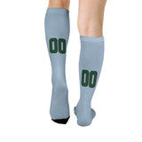 Custom Light Blue Green Knee-High Sock