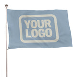 Custom Light Blue Cream Flag
