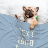 Custom Light Blue Cream Pet Blanket