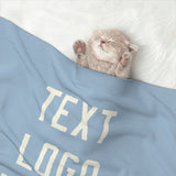Custom Light Blue Cream Pet Blanket