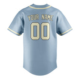 Custom Light Blue & Cream Colors Design Sports Baseball Jersey