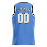 Custom Light Blue & Cream Colors Design Sports Basketball Jersey