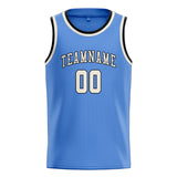 Custom Light Blue & Cream Colors Design Sports Basketball Jersey