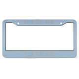 Custom Light Blue Gray License Plate Frame