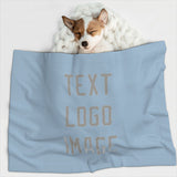 Custom Light Blue Gray Pet Blanket