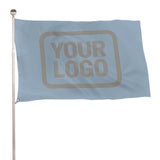 Custom Light Blue Gray Flag