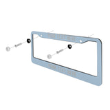 Custom Light Blue Gray License Plate Frame