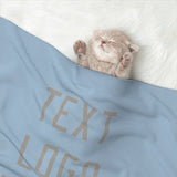 Custom Light Blue Gray Pet Blanket