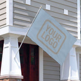 Custom Light Blue Gray Flag