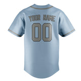 Custom Light Blue & Gray Colors Design Sports Baseball Jersey