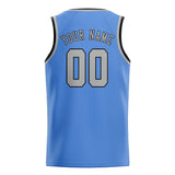 Custom Light Blue & Gray Colors Design Sports Basketball Jersey