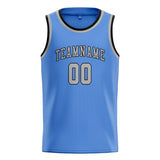 Custom Light Blue & Gray Colors Design Sports Basketball Jersey