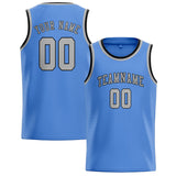 Custom Light Blue & Gray Colors Design Sports Basketball Jersey