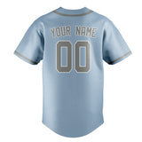 Custom Light Blue & Gray Colors Design Sports Baseball Jersey