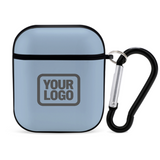 Custom Light Blue Dark Grey AirPods Case