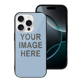 Custom Light Blue Dark Grey Phone Case