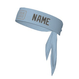 Custom Light Blue Dark Grey Headband