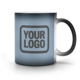 Custom Light Blue Dark Grey Magic Mug