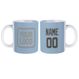 Custom Light Blue Dark Grey Mug
