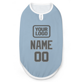 Custom Light Blue Dark Grey Pet Vest