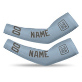 Custom Light Blue Dark Grey Arm Sleeve