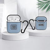 Custom Light Blue Dark Grey AirPods Case