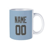 Custom Light Blue Dark Grey Mug