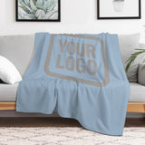Custom Light Blue Gray Blanket