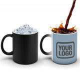 Custom Light Blue Dark Grey Magic Mug
