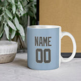 Custom Light Blue Dark Grey Mug
