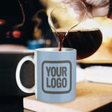 Custom Light Blue Dark Grey Mug