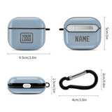 Custom Light Blue Dark Grey AirPods Case (3rd Generation)