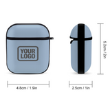 Custom Light Blue Dark Grey AirPods Case