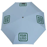 Custom Light Blue Green Automatic Umbrella